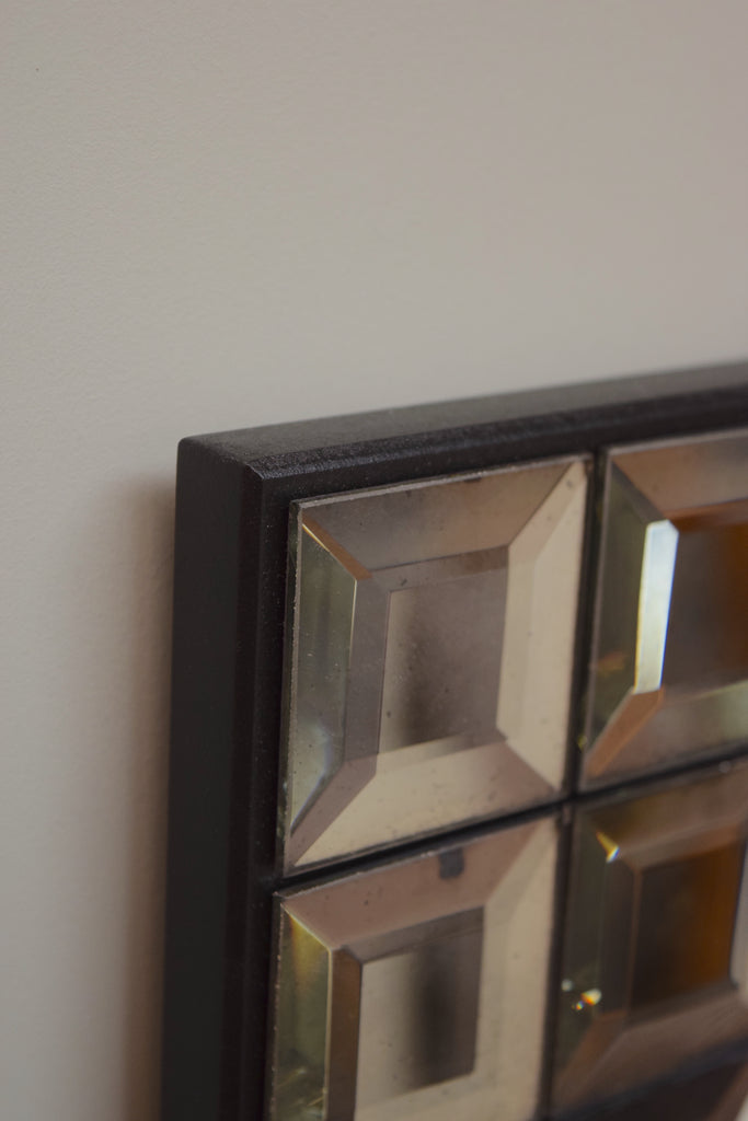 Émile Bevelled Panelled Frameless Antiqued Mirror