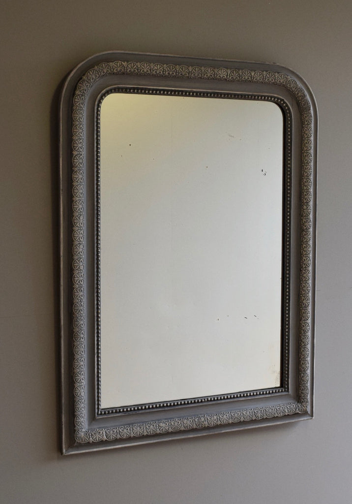 French Mirror with Gesso & Painted Surface - SOLD