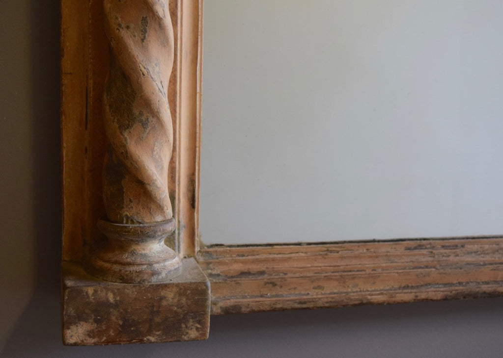 Large English Regency Overmantel Mirror Circa 1800