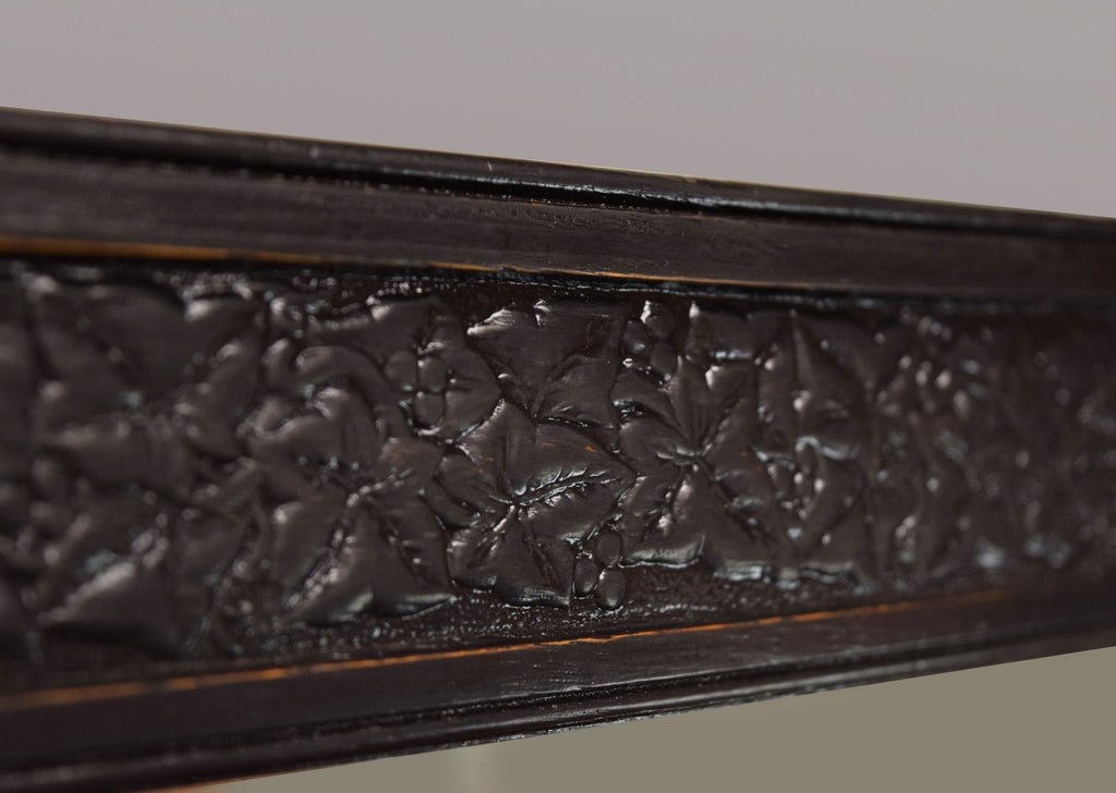 Carved Ebonised English Mirror