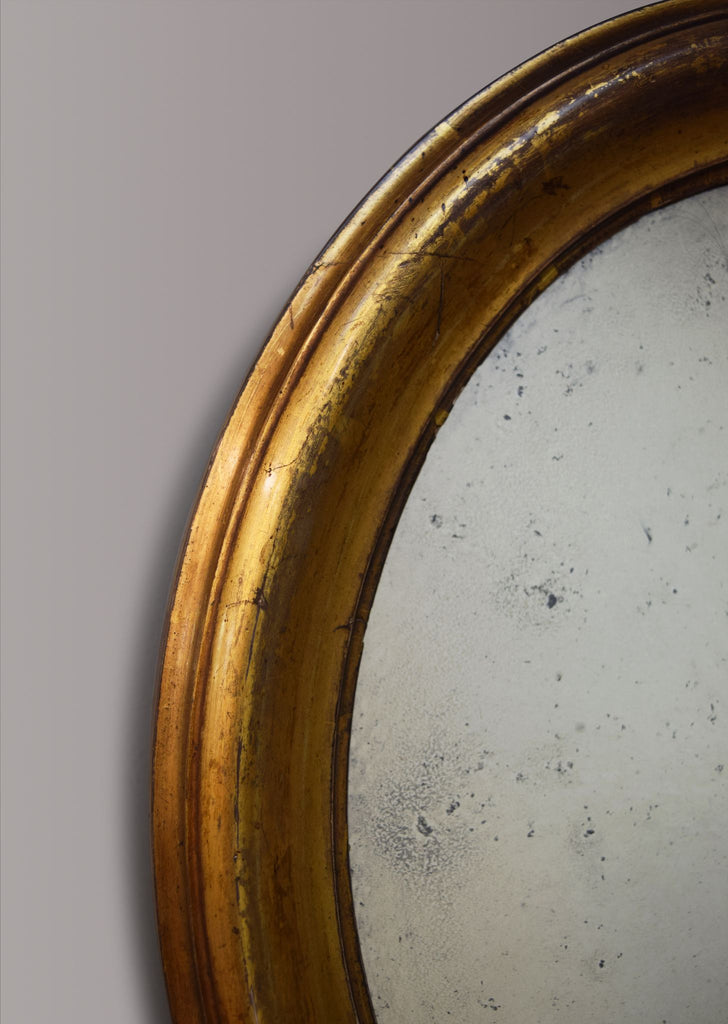 Gilt Oval Mirror