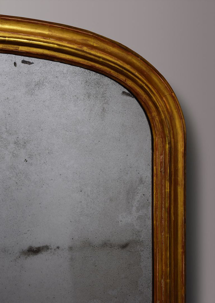 Mid 19th Century English Gilt Landscape Overmantel Mirror