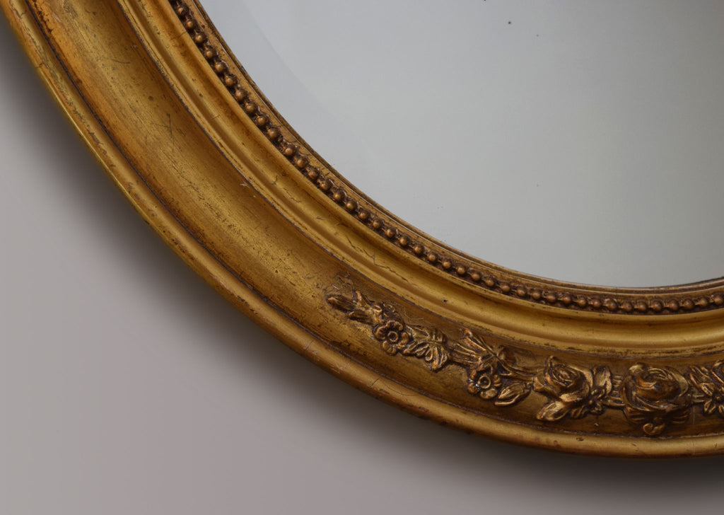 Gilt Oval Mirror