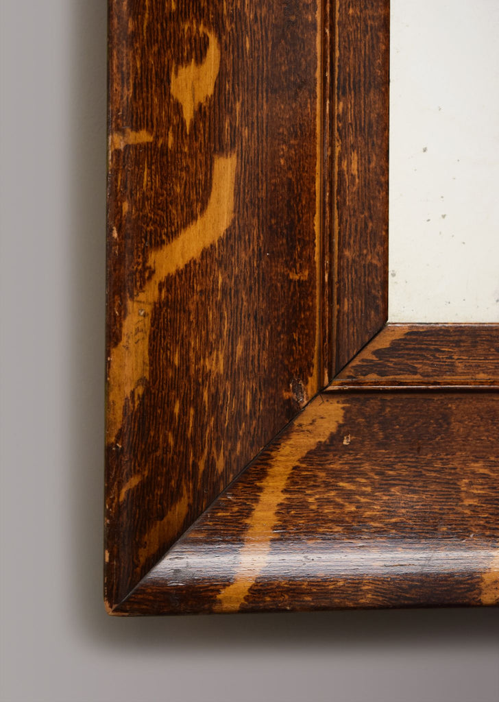 Faux Oak Grained Mirror