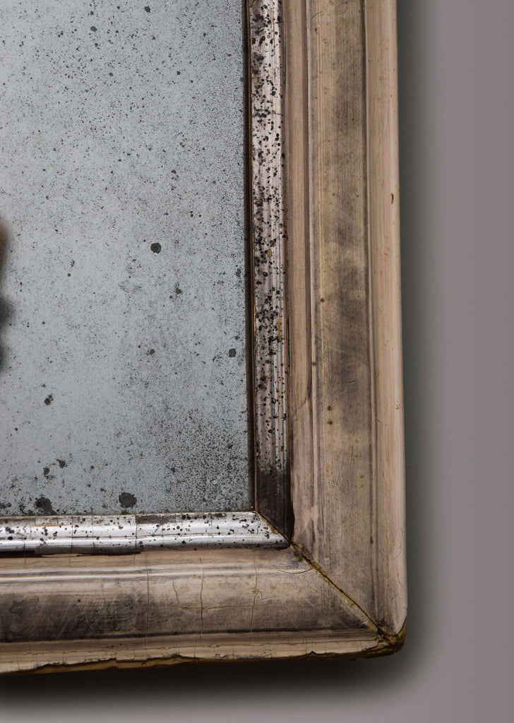 French Silver Gilt Mirror