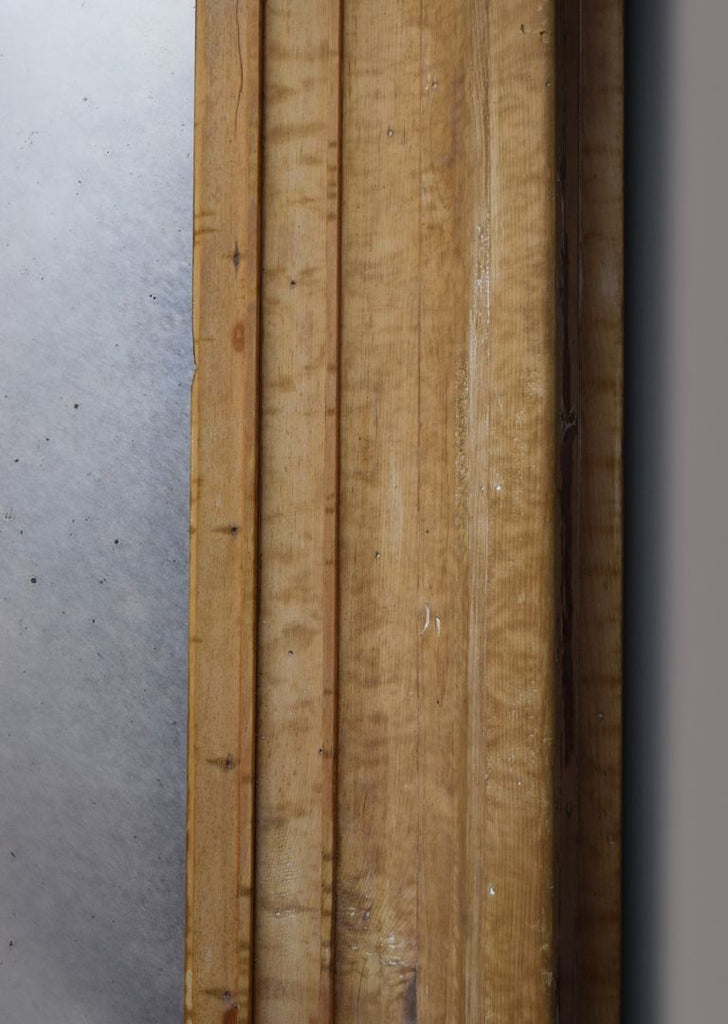 Huge Scrubbed Pine English Mirror
