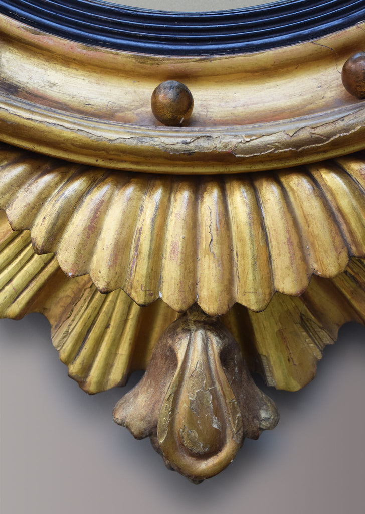 Regency Gilt Convex Mirror