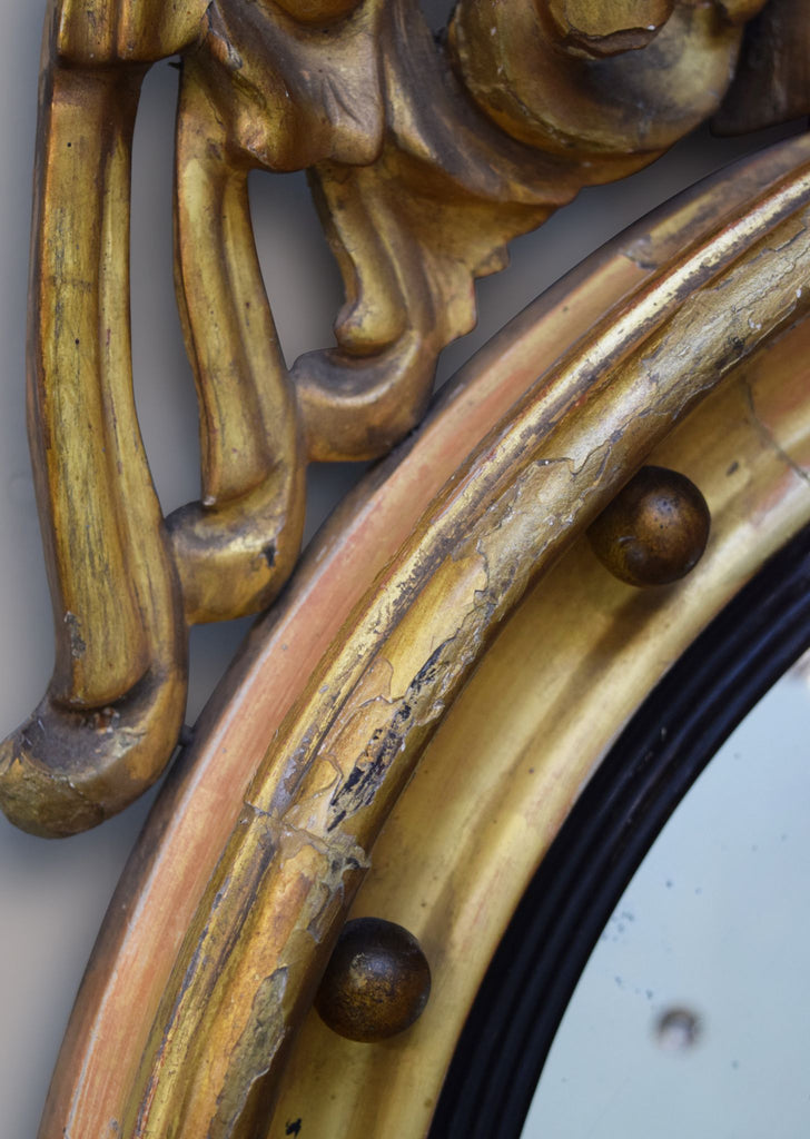 Regency Gilt Convex Mirror