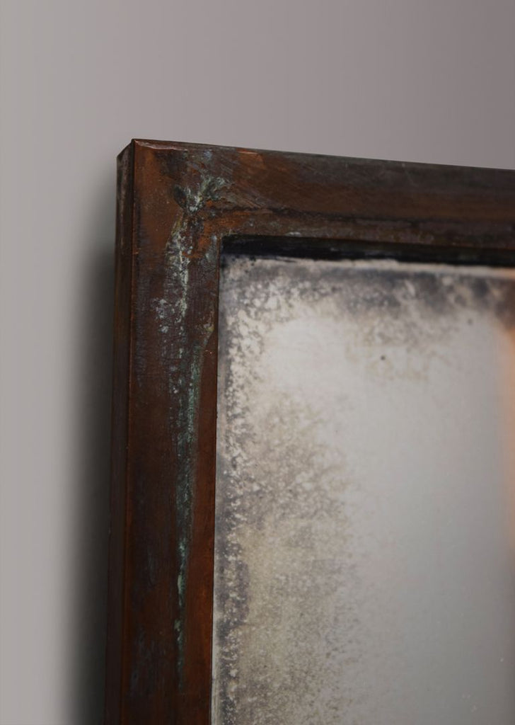 Pair of Arts & Crafts Brass Window Mirrors