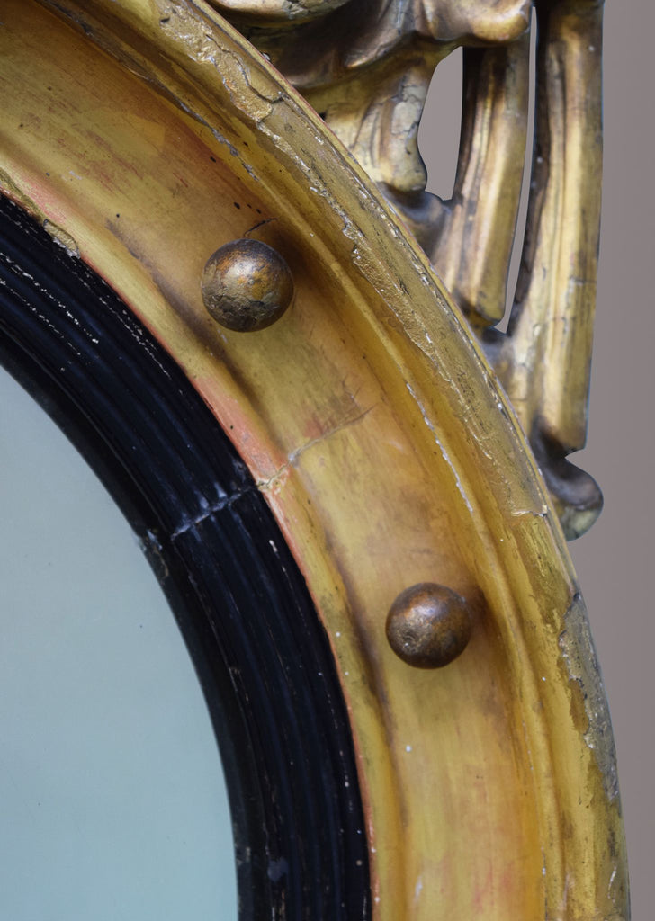 Regency Gilt Convex Mirror