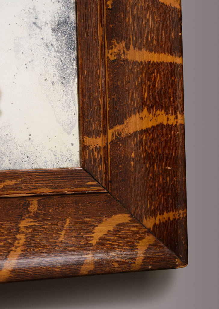 Faux Oak Grained Mirror