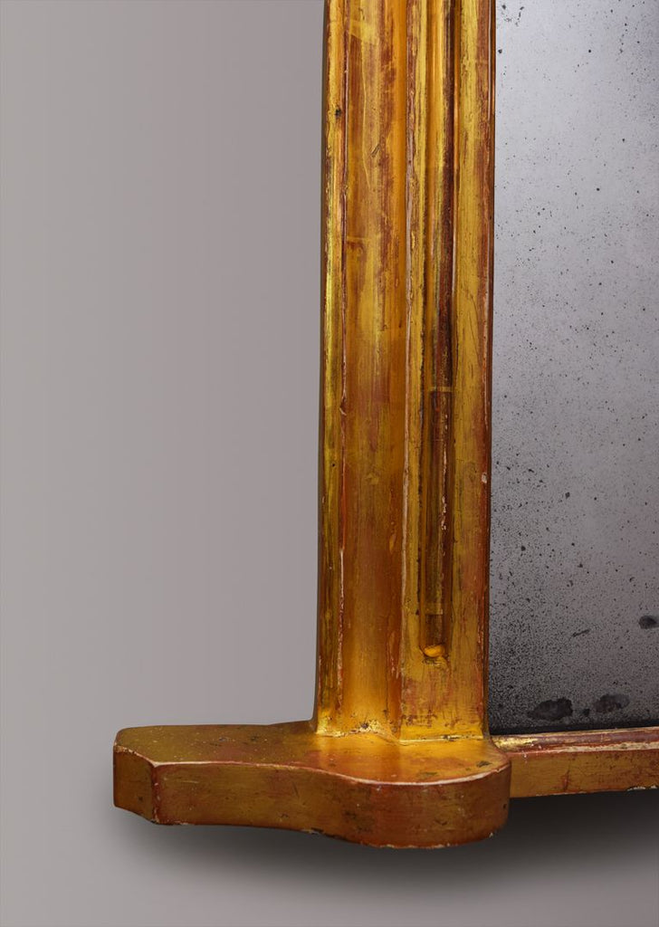Mid 19th Century English Gilt Landscape Overmantel Mirror