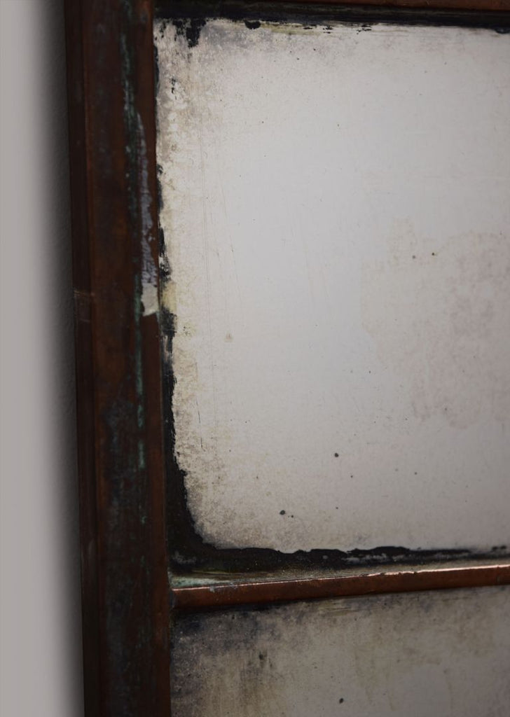 Pair of Arts & Crafts Brass Window Mirrors