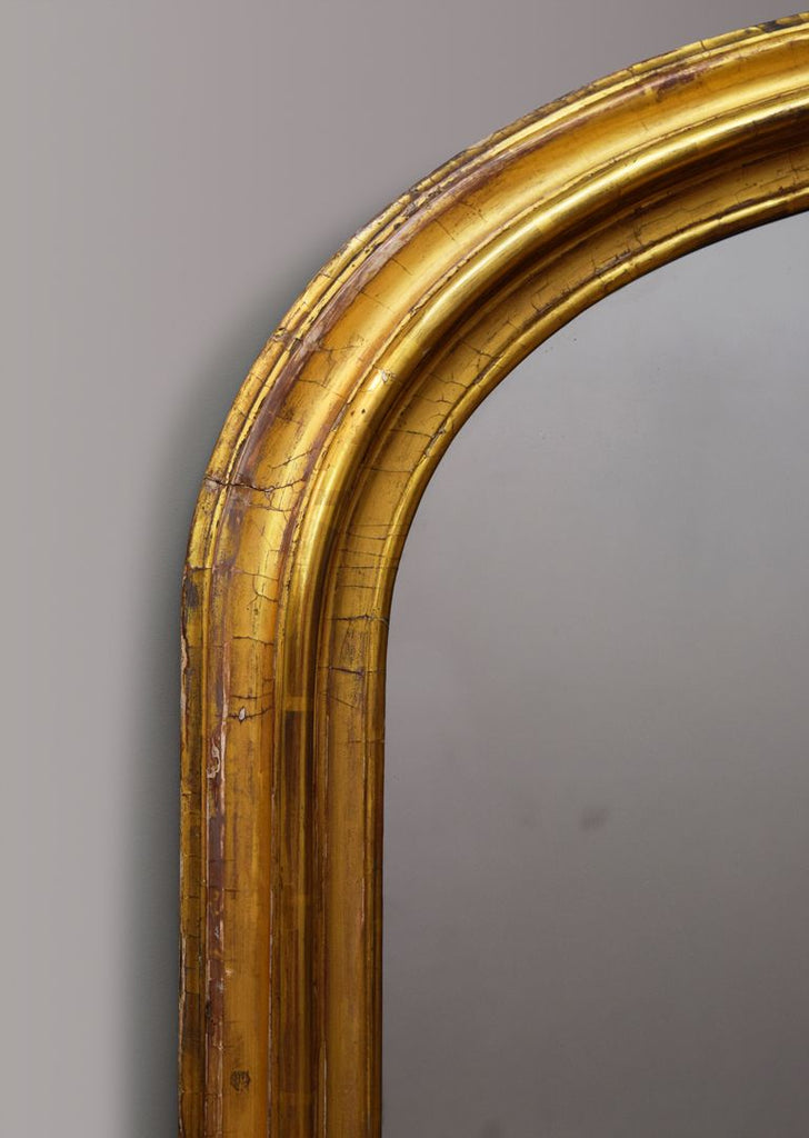Large Early 19th Century English Gilt Overmantel Mirror