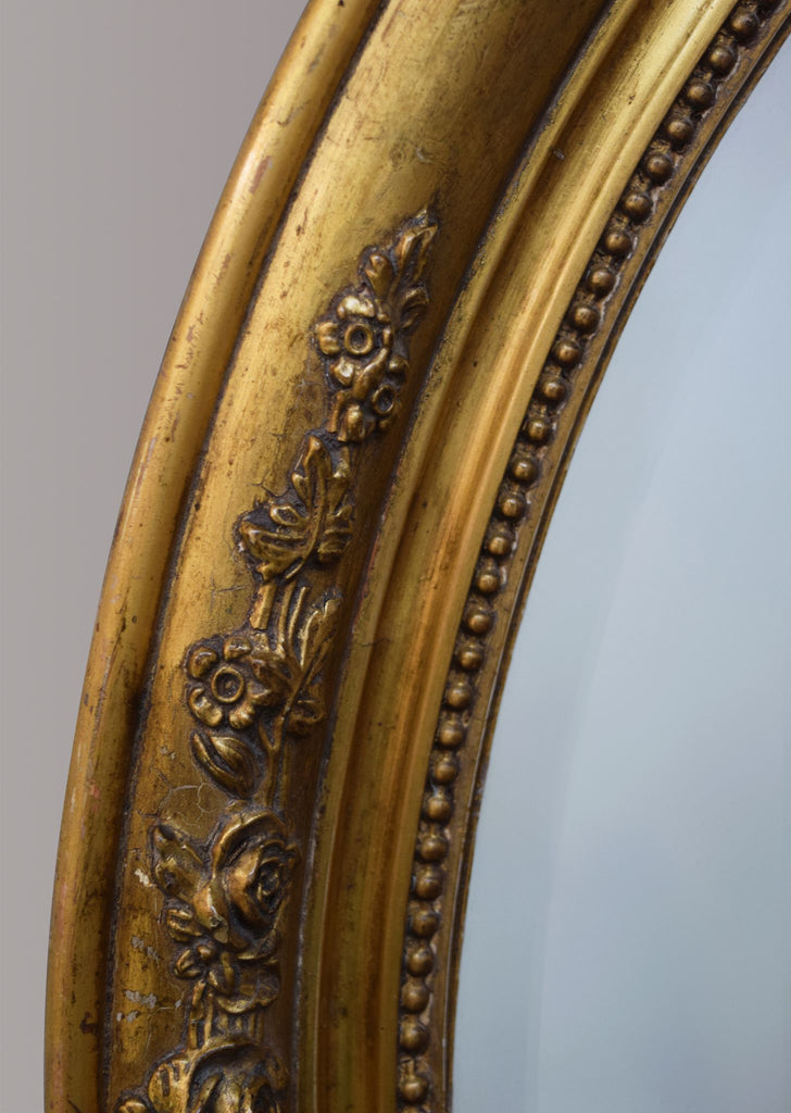 Gilt Oval Mirror