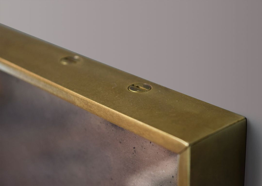 Patinated Brass Tray Frame