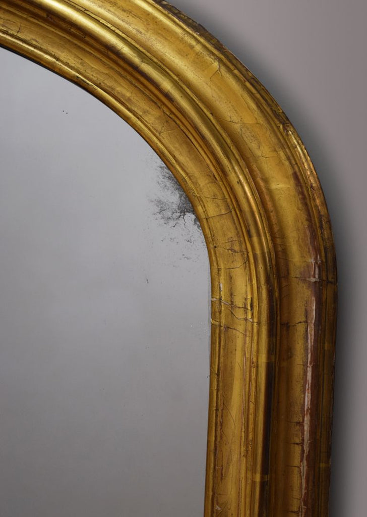 Large Early 19th Century English Gilt Overmantel Mirror