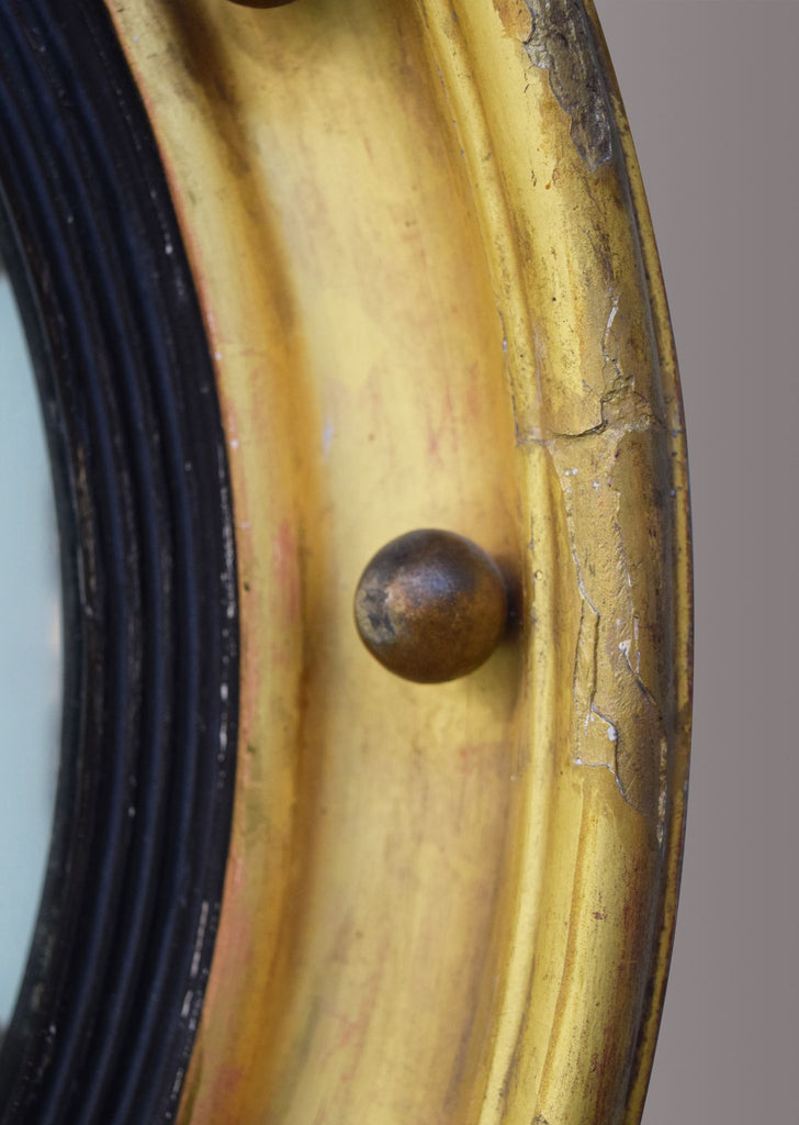Regency Gilt Convex Mirror