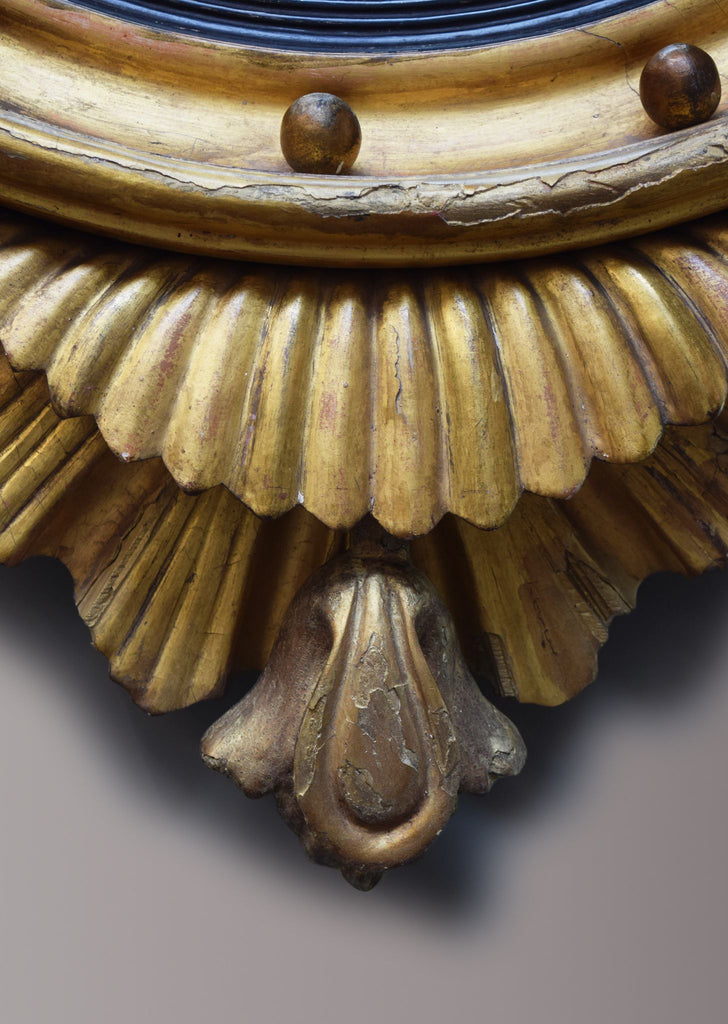Regency Gilt Convex Mirror