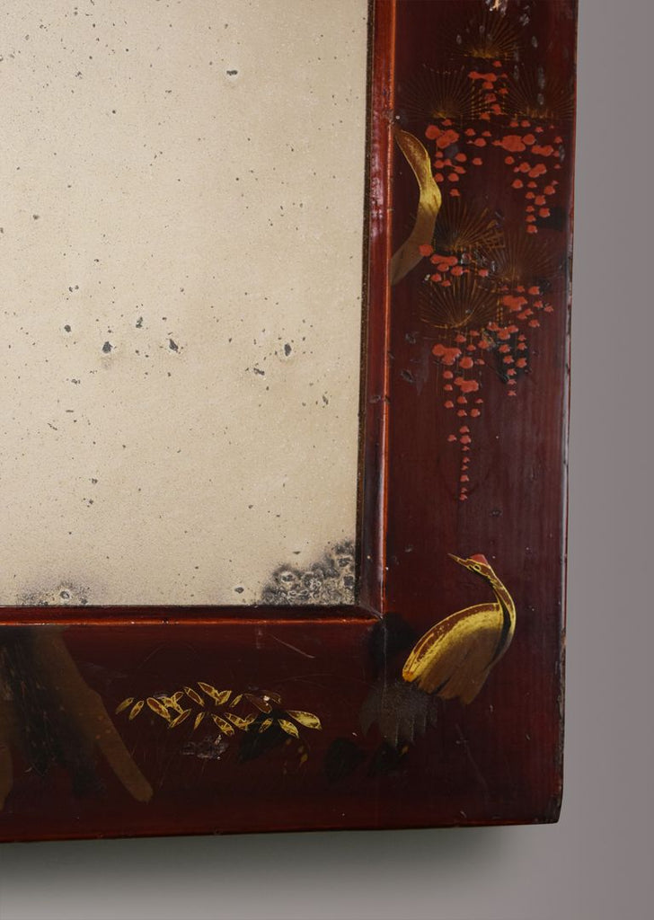 Pair of Oriental Lacquer Mirrors
