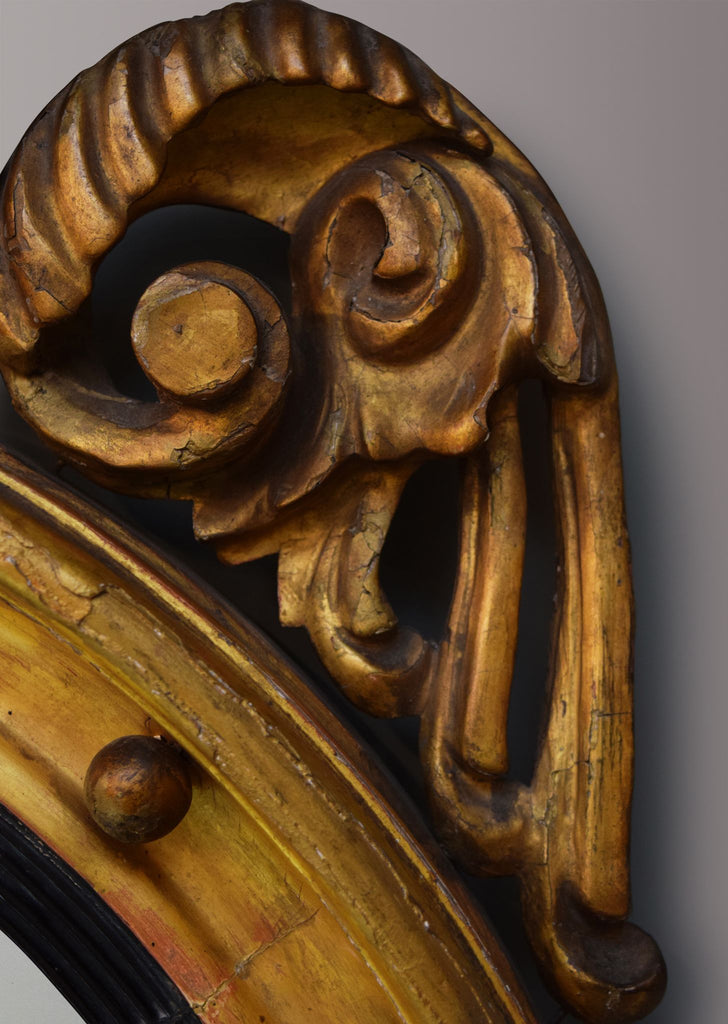 Regency Gilt Convex Mirror