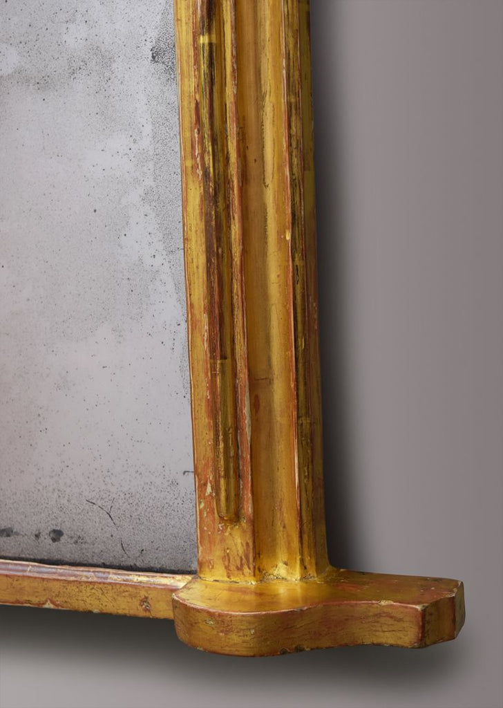 Mid 19th Century English Gilt Landscape Overmantel Mirror
