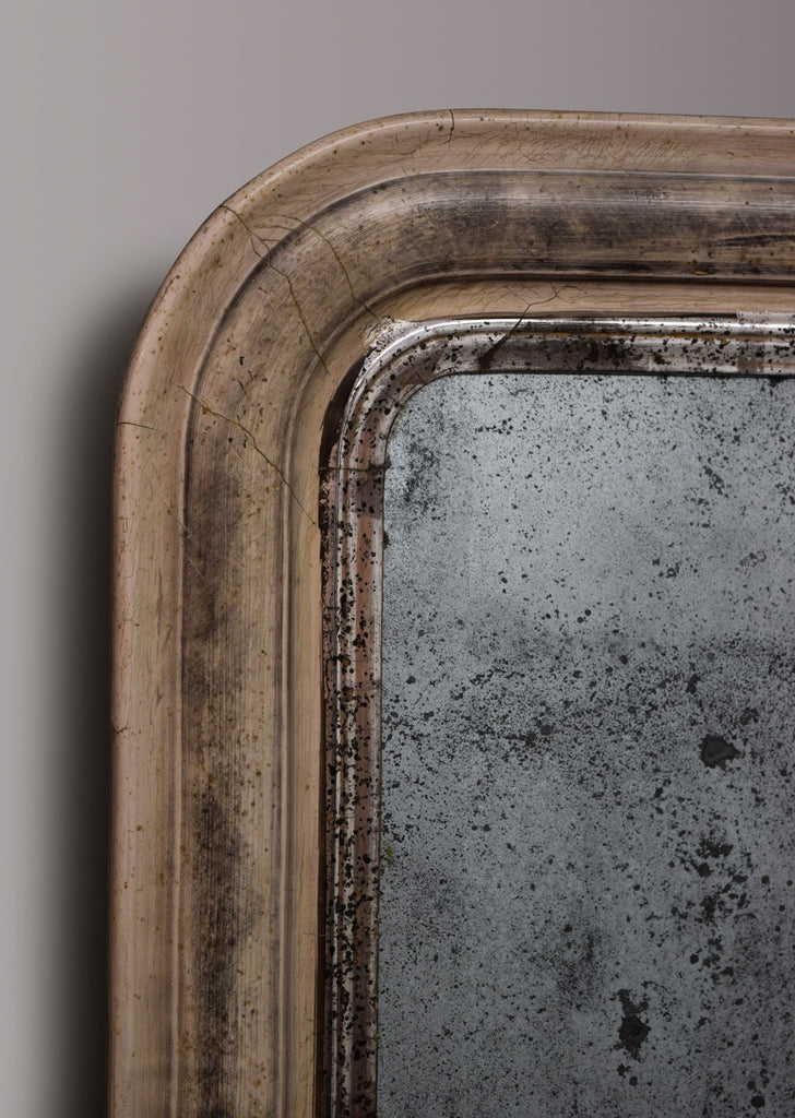 French Silver Gilt Mirror