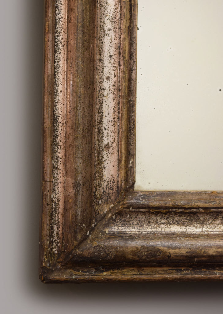 French Silver Gilt Mirror