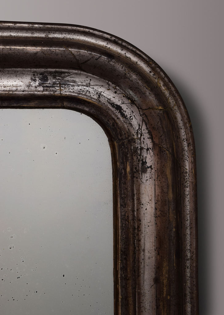 French Silver Gilt Mirror