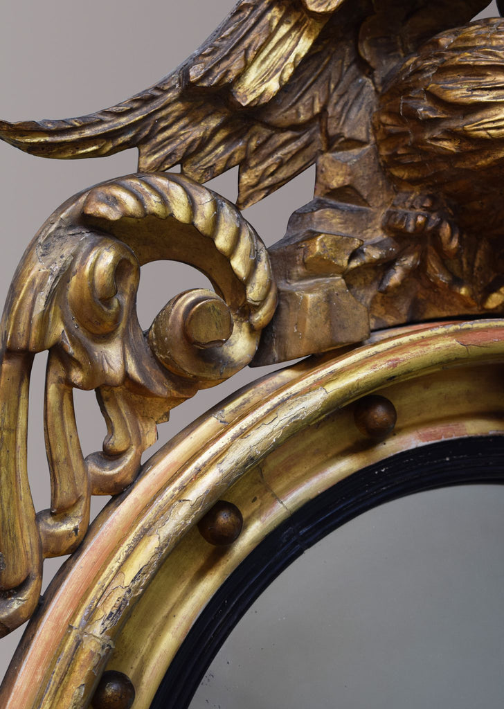 Regency Gilt Convex Mirror
