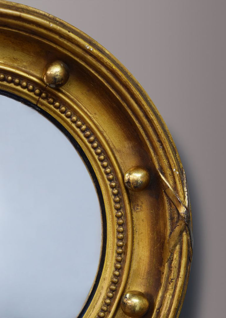 Gilt Convex Mirror