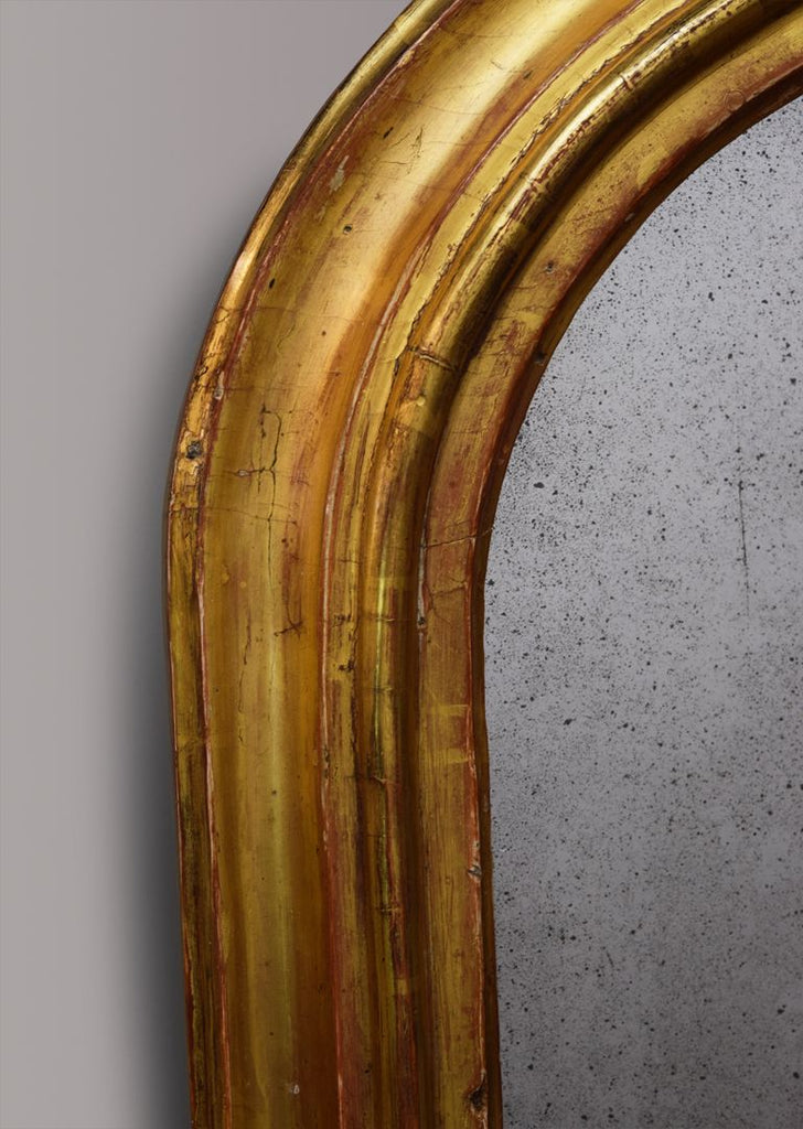 Mid 19th Century English Gilt Landscape Overmantel Mirror