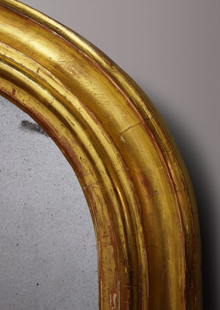 Mid 19th Century English Gilt Landscape Overmantel Mirror