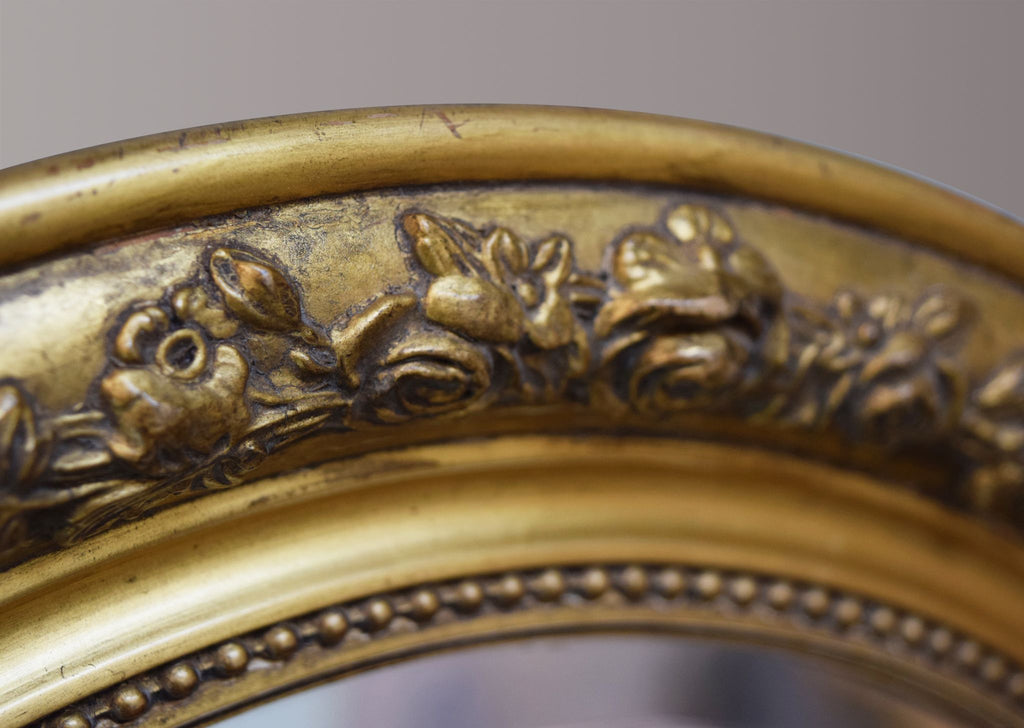 Gilt Oval Mirror