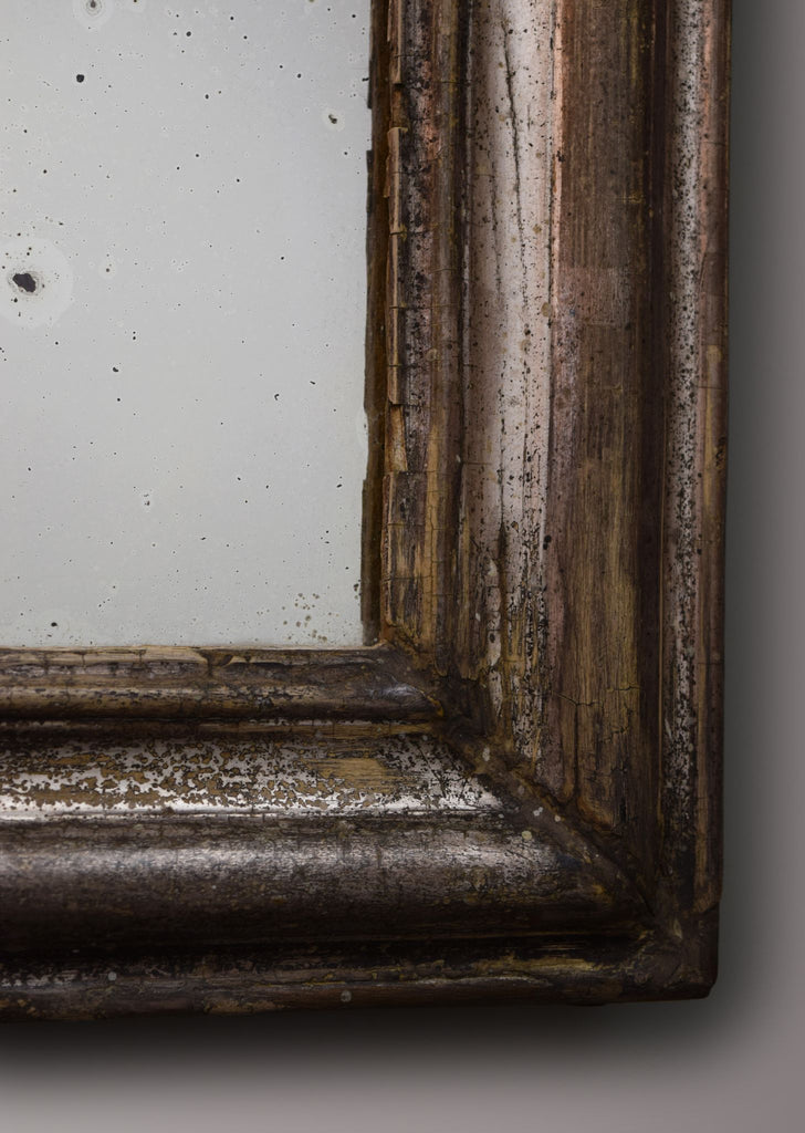 French Silver Gilt Mirror