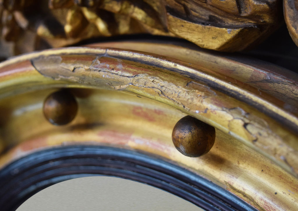 Regency Gilt Convex Mirror