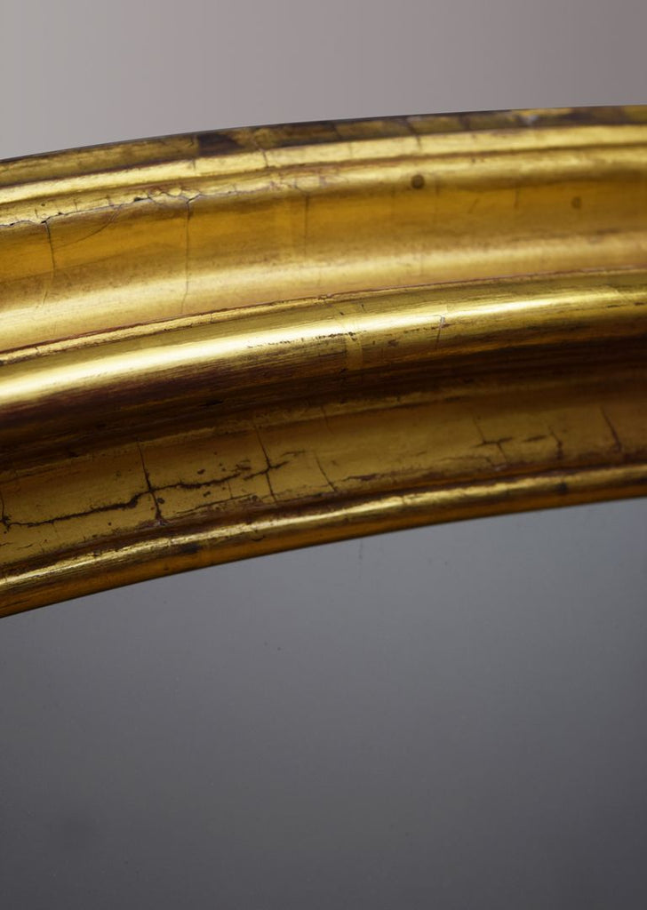 Large Early 19th Century English Gilt Overmantel Mirror