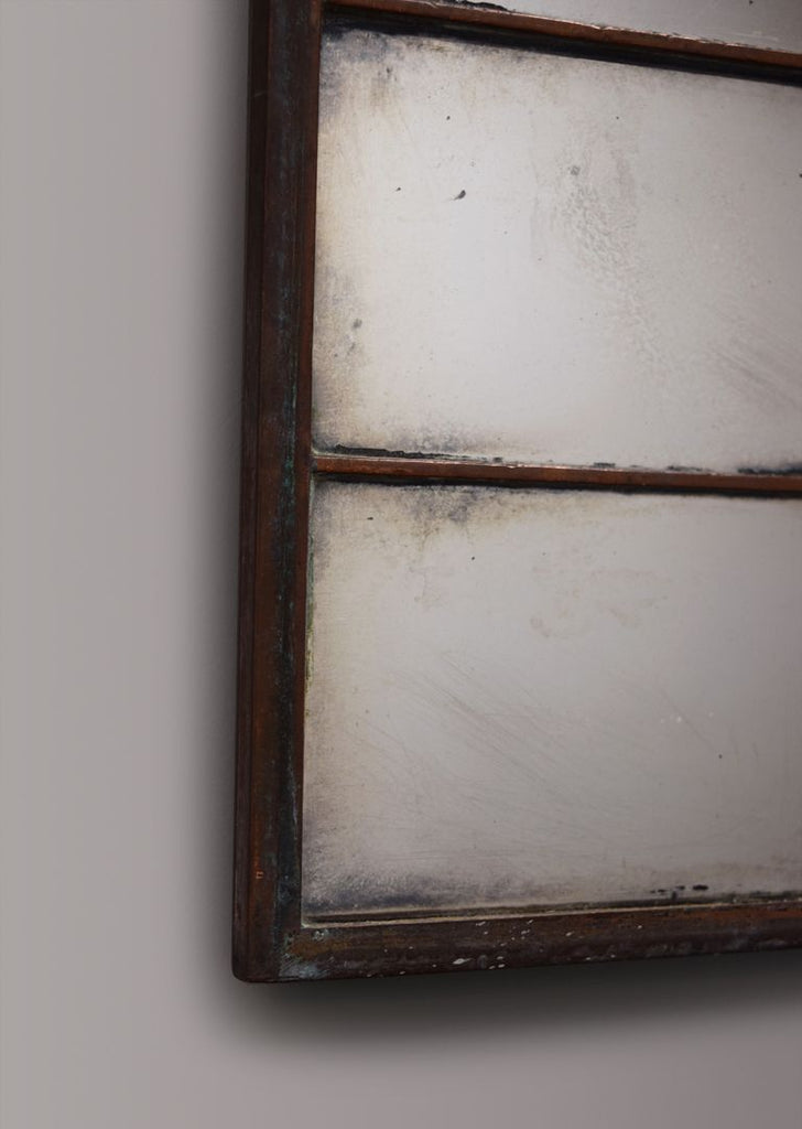 Pair of Arts & Crafts Brass Window Mirrors