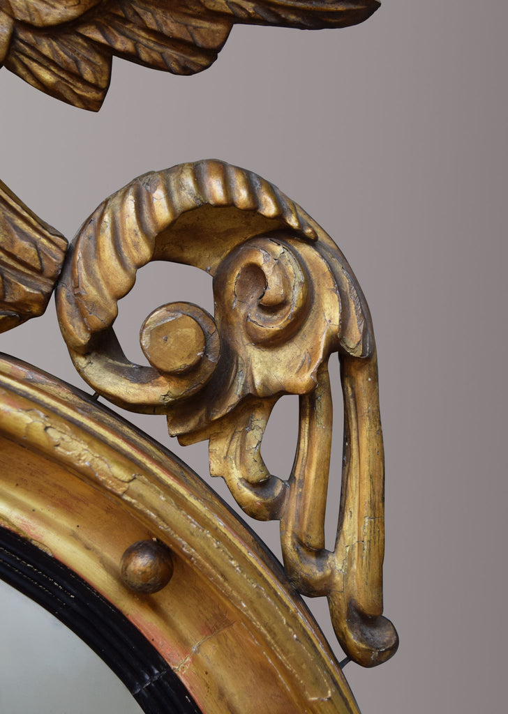 Regency Gilt Convex Mirror