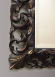 Carved French Ebonised Mirror