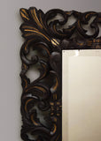 Carved French Ebonised Mirror