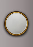 English Round Gilt Bevelled Mirror