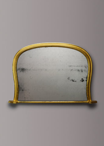 English Gilt Hipped Overmantel Mirror