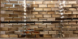 Bevelled Antique Mirror Tiles with Bronze Backing Paint - Short