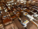Bevelled Antique Mirror Tiles with Bronze Backing Paint - Short