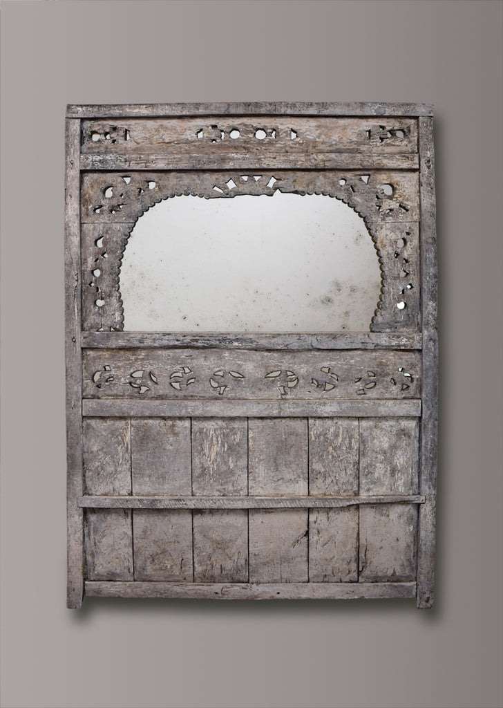 Carved Sri Lankan Panel Mirror