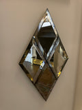 Diamond Bevelled Antiqued Mirror Tiles