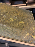 Gold Swathe on Ribbed Glass Sample