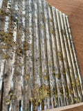 Gold Swathe on Fluted Glass Sample