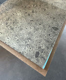 Really Rough with Bronze Backing Paint on Clear Finish